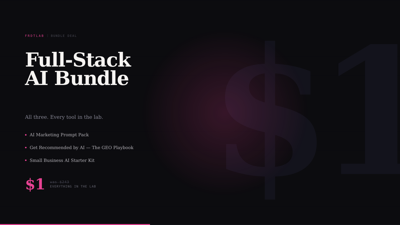 FRDTLAB Full-Stack AI Bundle, cover