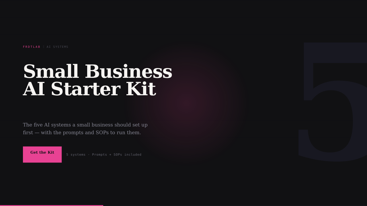 Small Business AI Starter Kit, cover