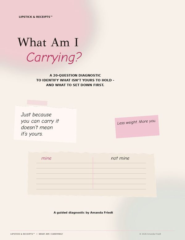 What Am I Carrying? diagnostic cover: a 20-question guide to what is not yours to hold